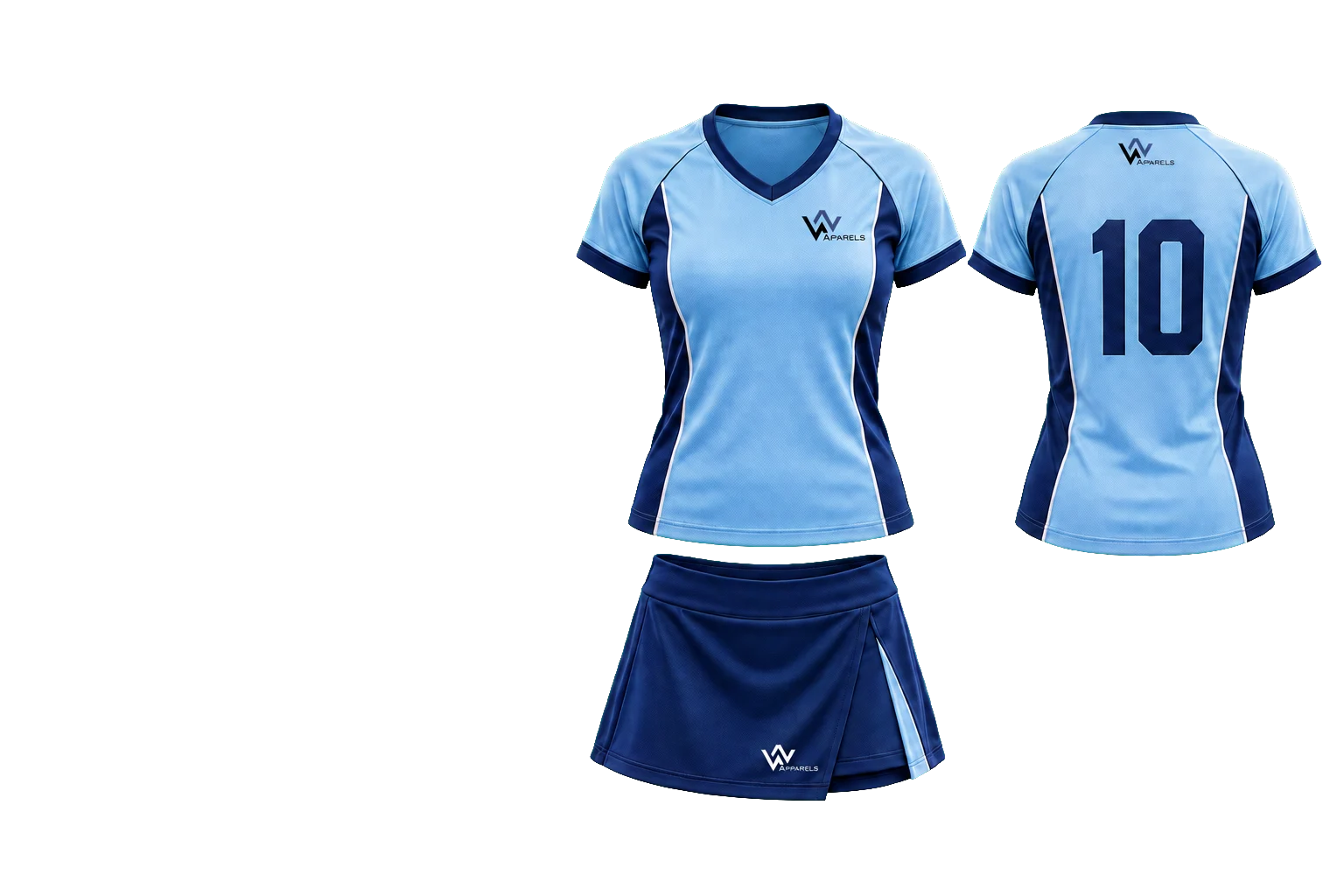 Field Hockey kit concept: front, back and coordinating garments