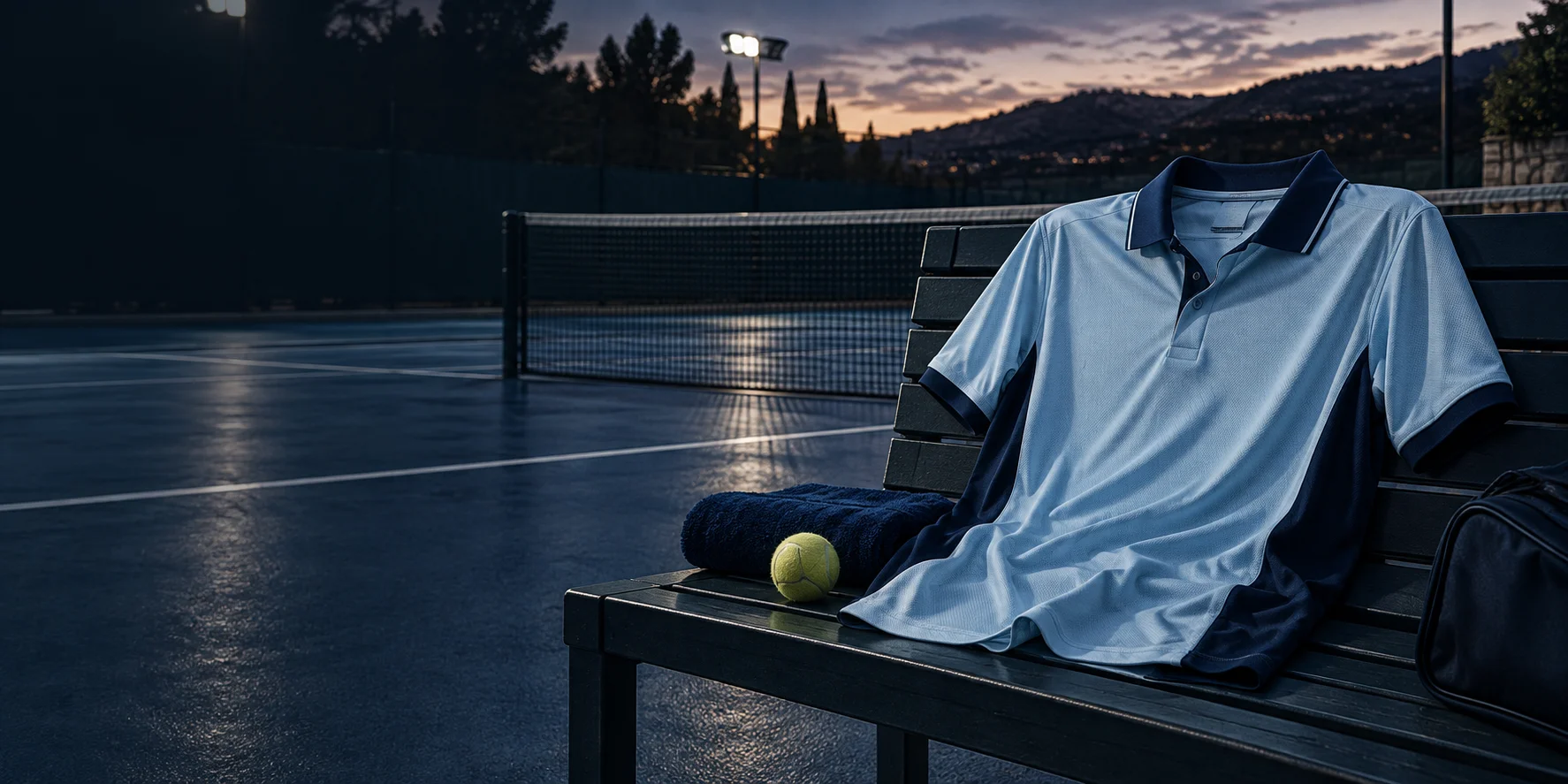 Racket Sports apparel campaign concept at its sporting venue