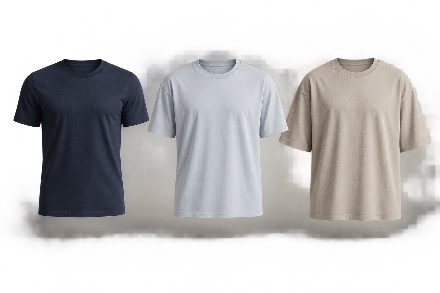 Regular, relaxed and oversized T-shirt silhouette concepts