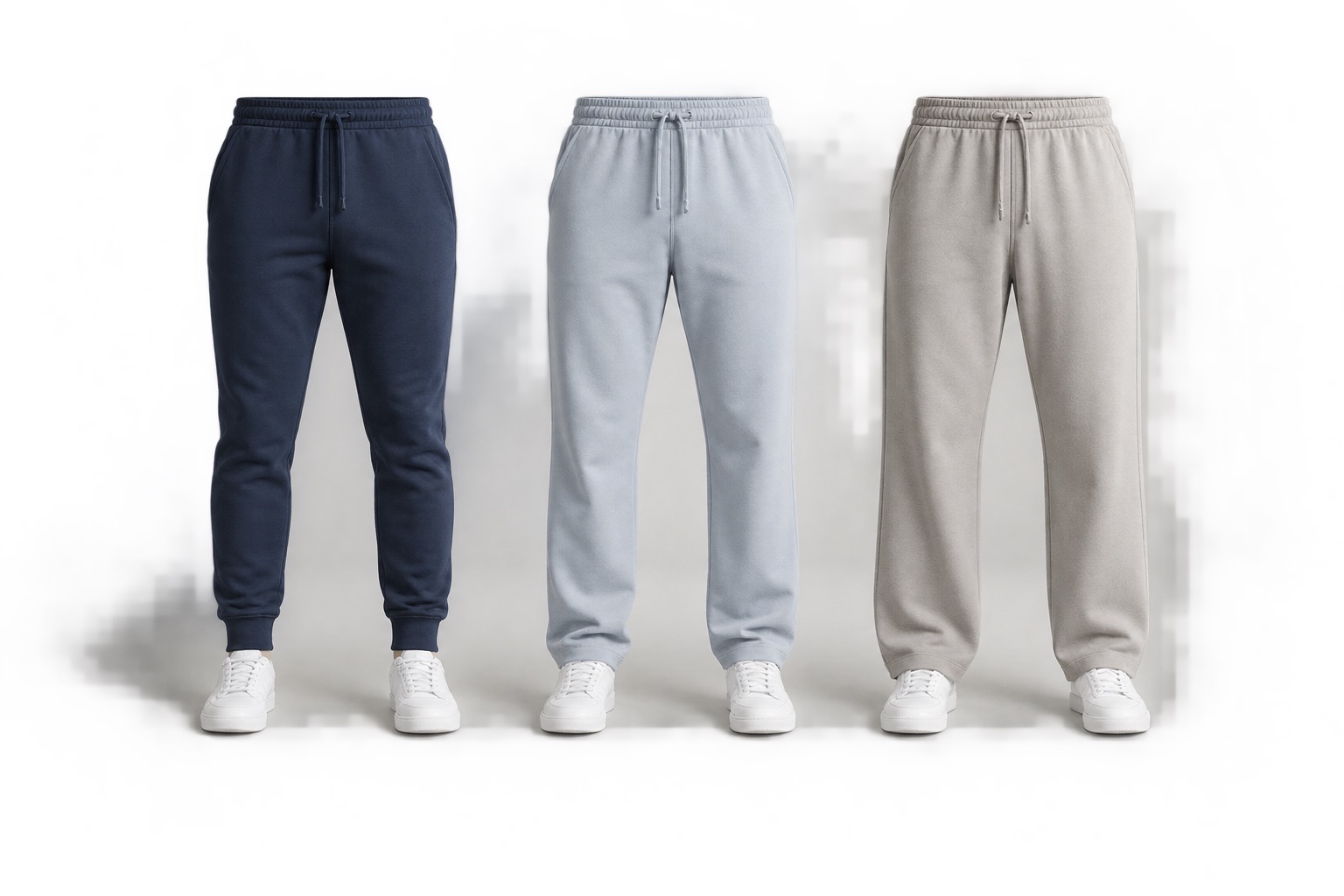 Tapered, relaxed and open-hem jogger silhouettes