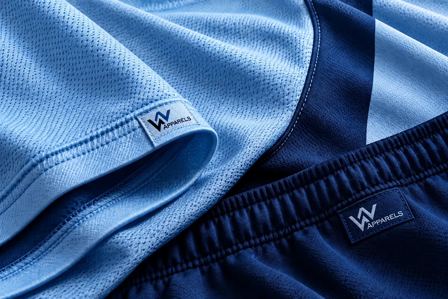 Volleyball garment fabric close-up
