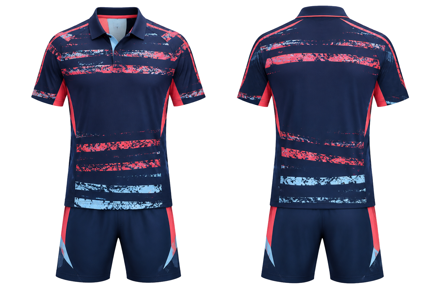 Indigo Broken Heritage Hoops Racket Sports Racket Match Kit combined front and back custom uniform design